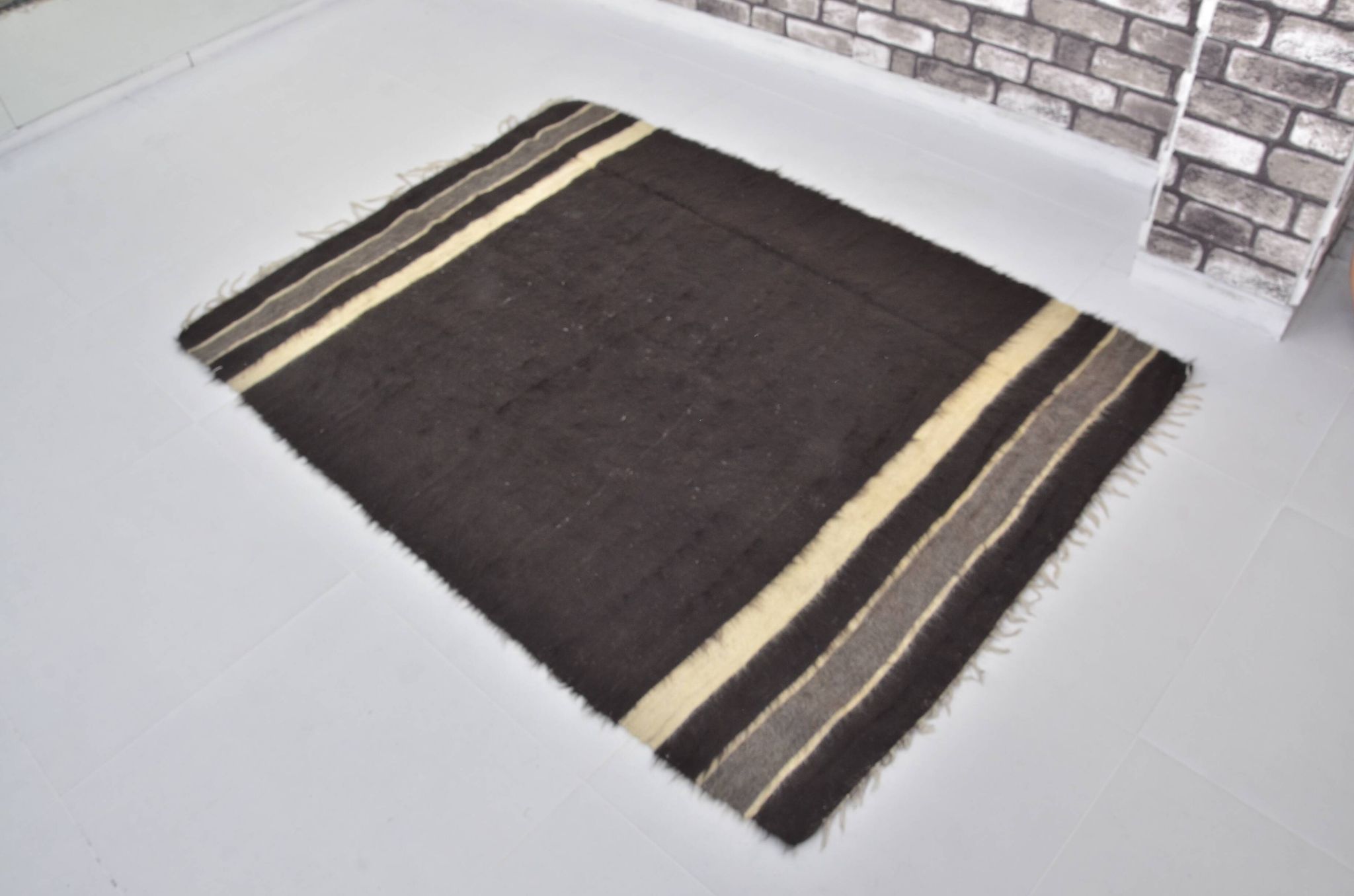 Vintage Anatolian Black Blanket Rug sku 1652