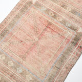 Brown red turkish runner rug, 90x336 cm