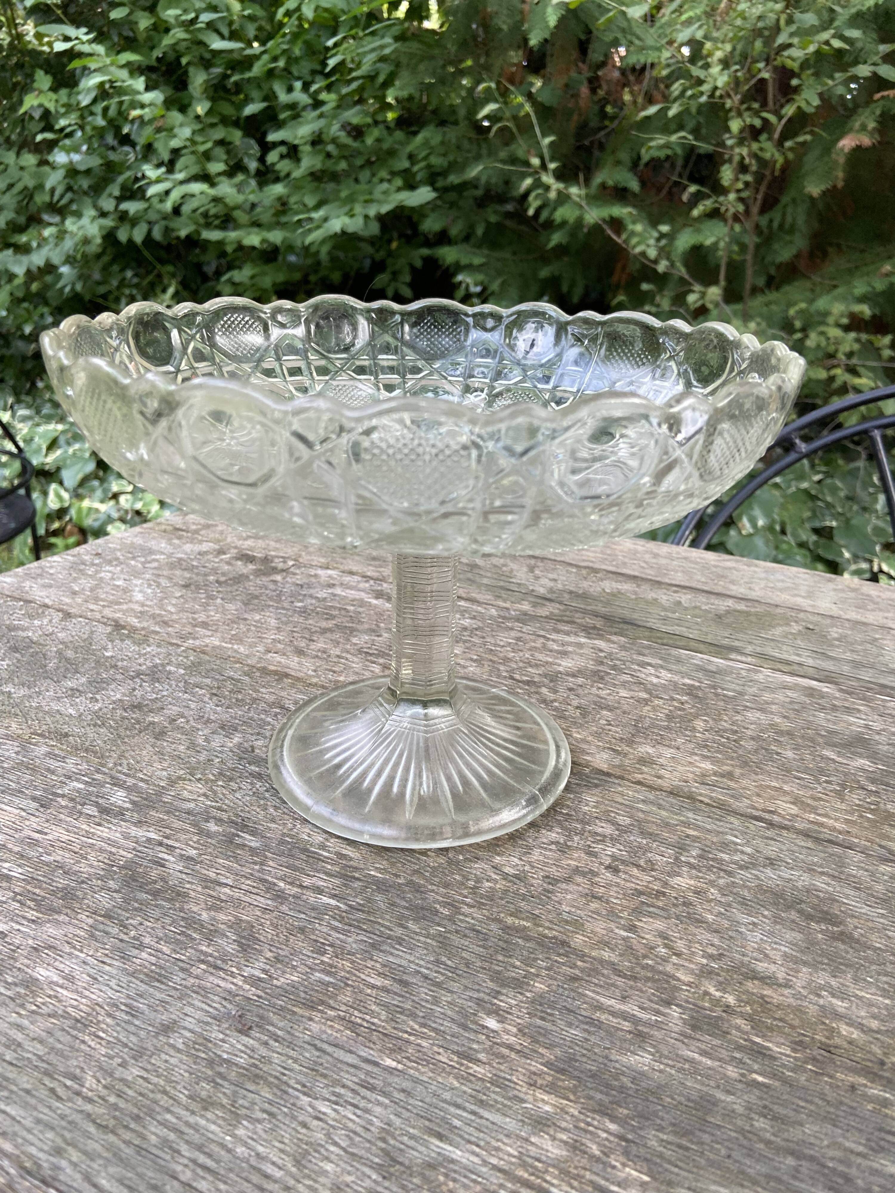 Compotier glass fruit cup 1950