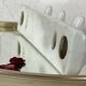 Vintage ceramic tea towel holder