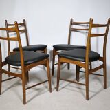 Teak Dining Chairs, Design by Georg Leowald for Wilkhahn, Set of 4, 1960s