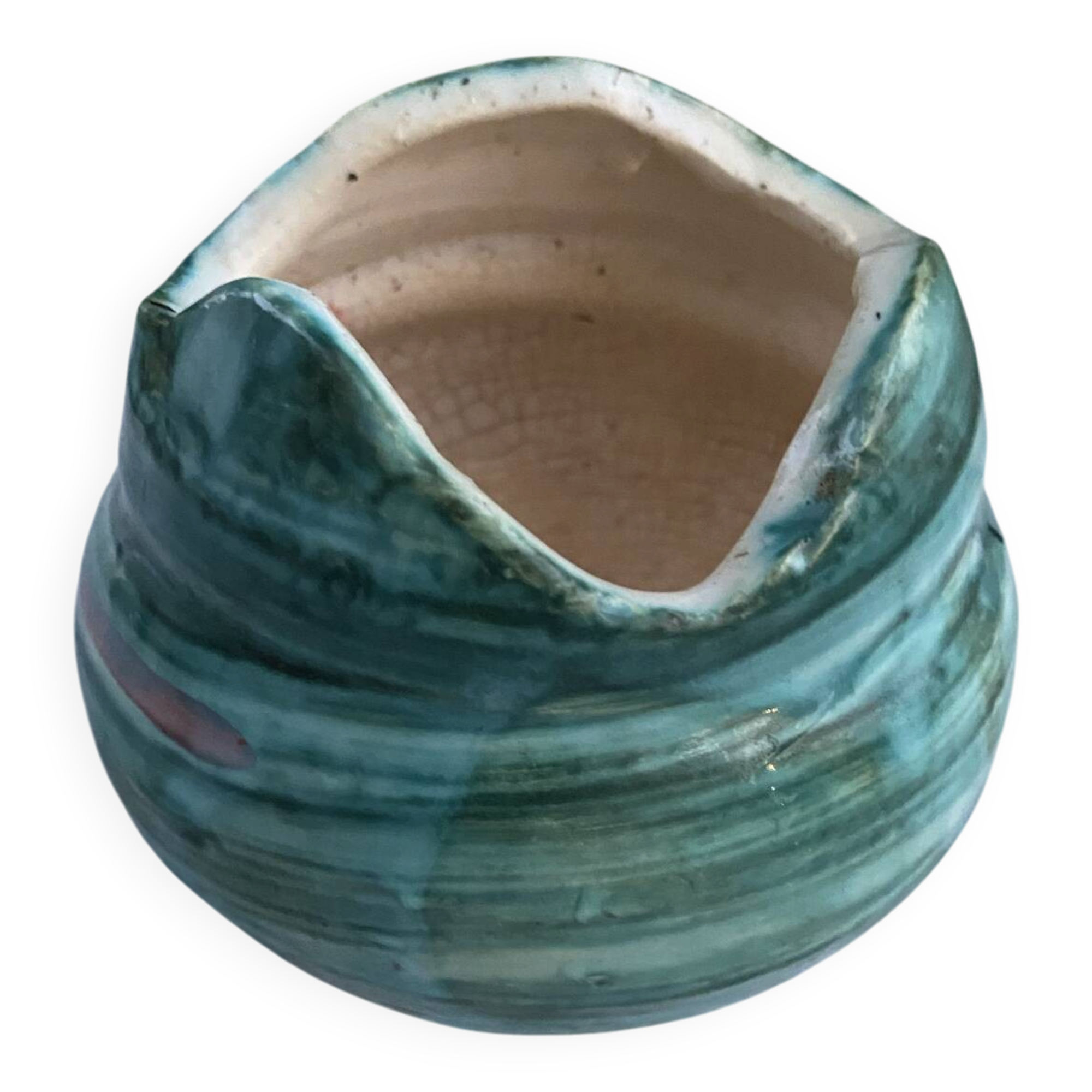 Small jug / Handmade ceramic pot from Mirepoix – Signed J. Chik