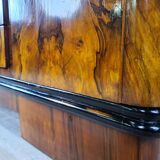 Art deco dining room sideboard in briar with upstand, 1940s
