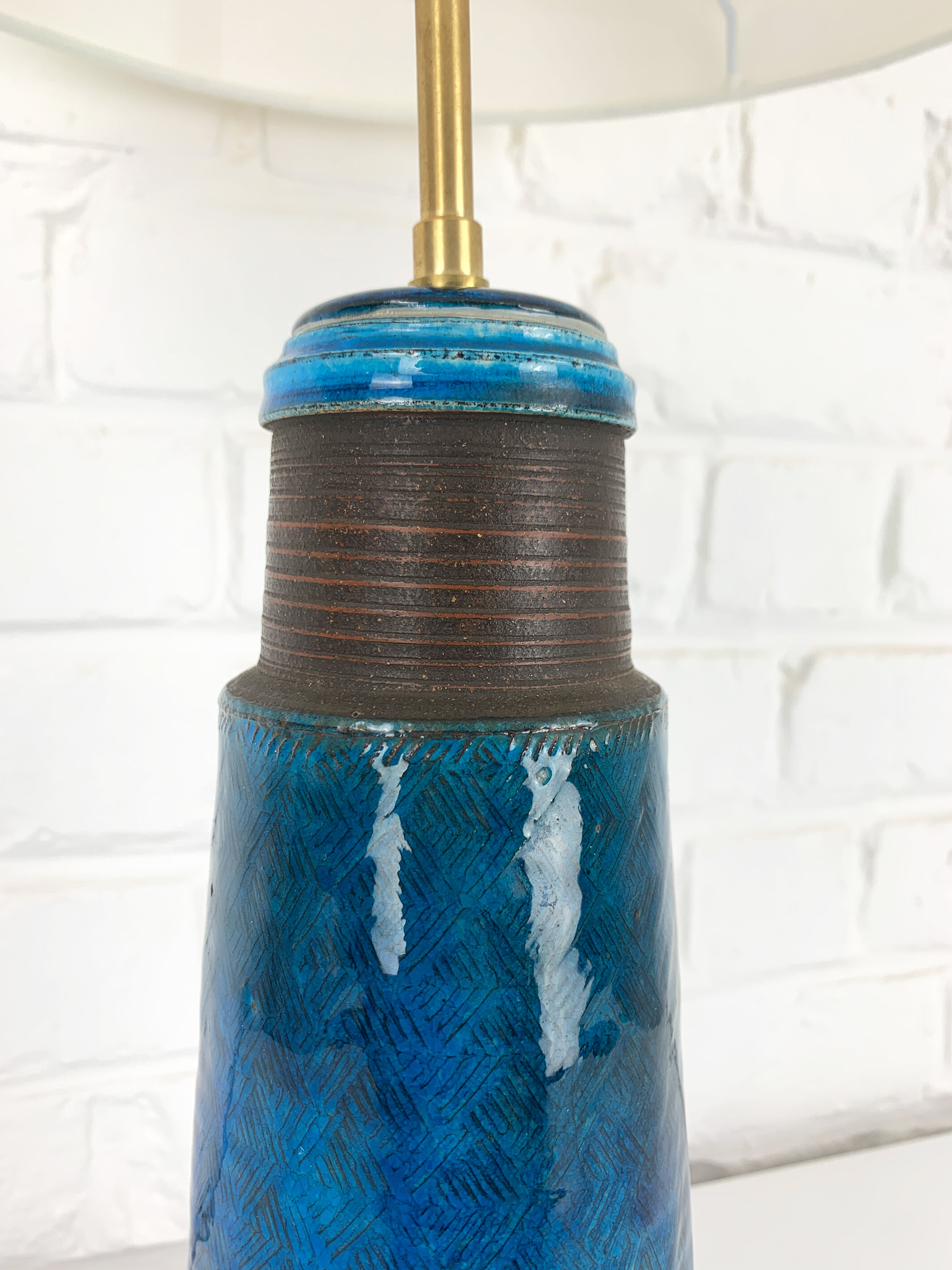 Vintage Scandinavian ceramic table lamp, Nils Kähler for HAK, Denmark, 1960
