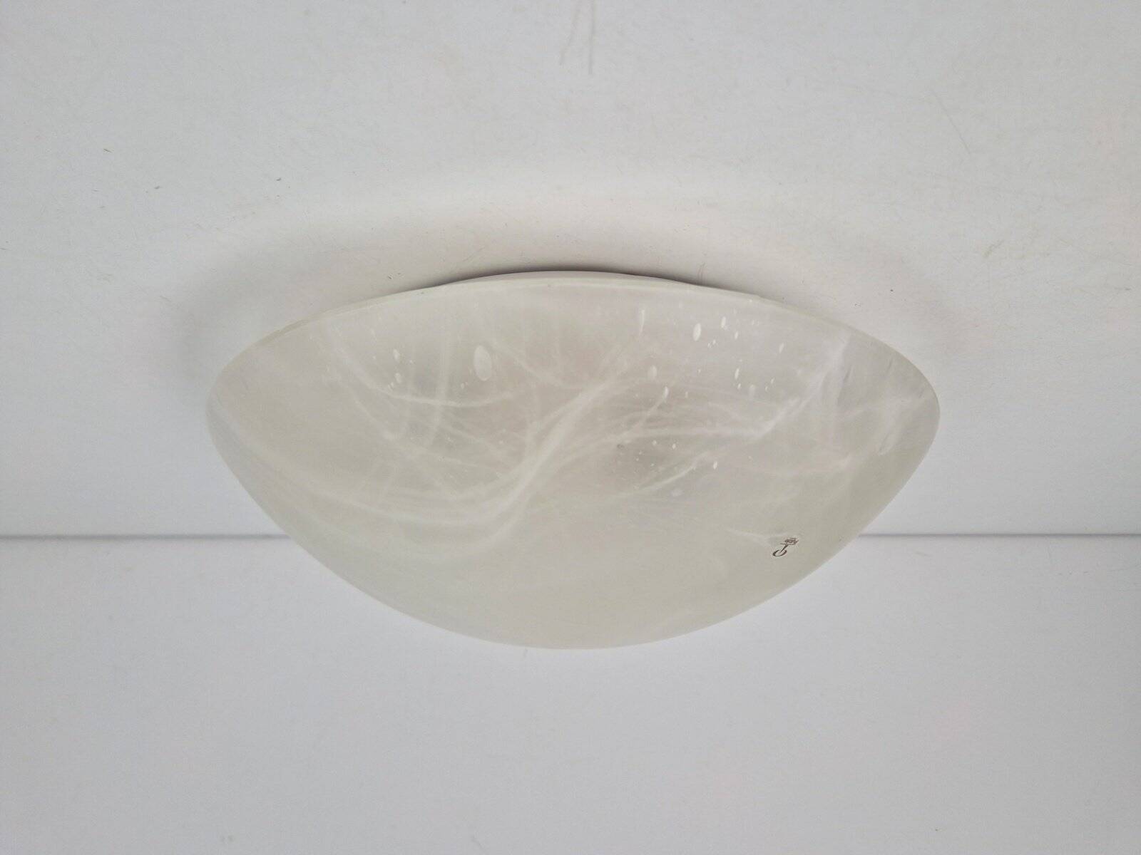 Vintage Ceiling Lamp in Frosted Glass from Peill & Putzler, 1960s