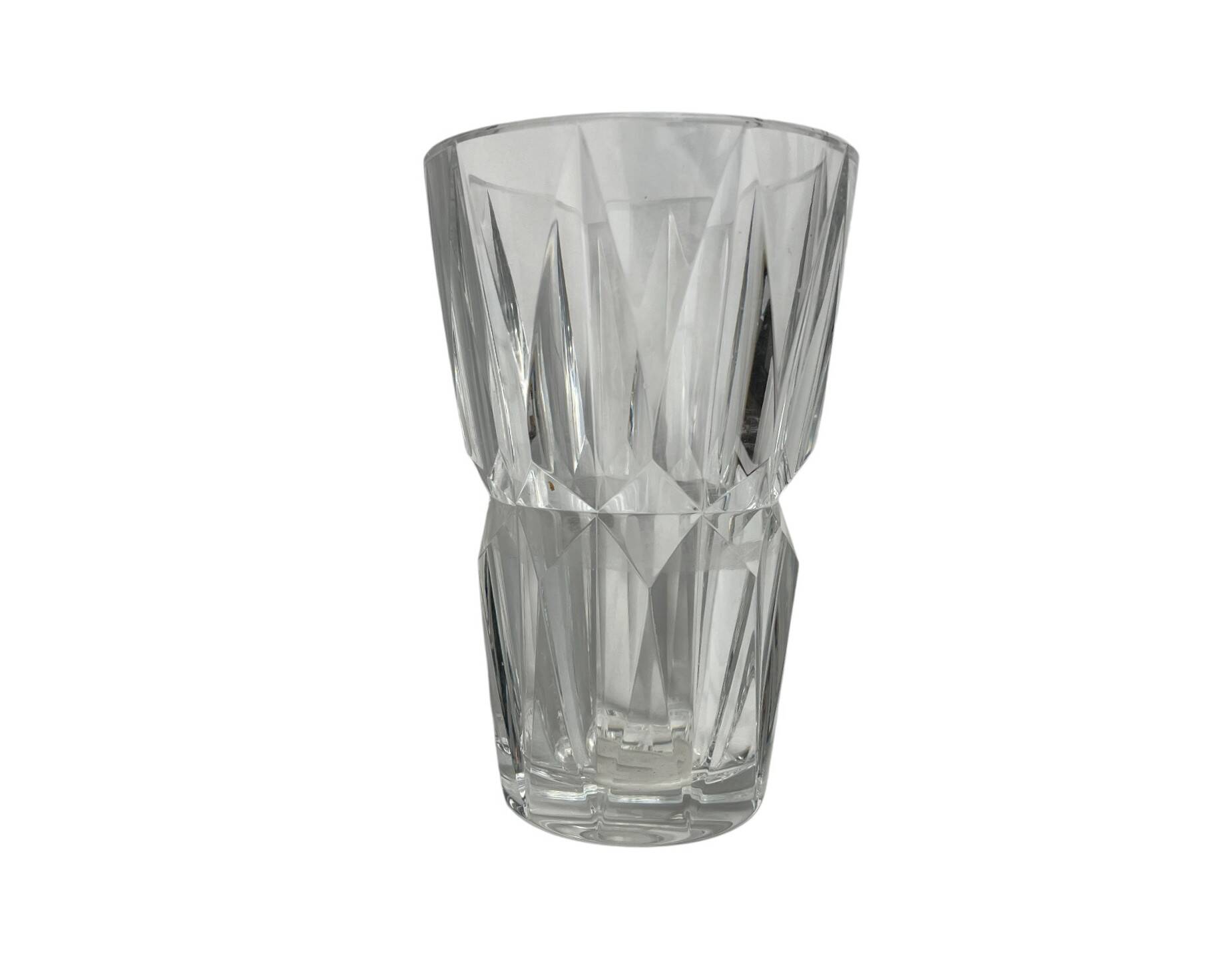 Saint Louis, truncated conical crystal vase signed circa 1950