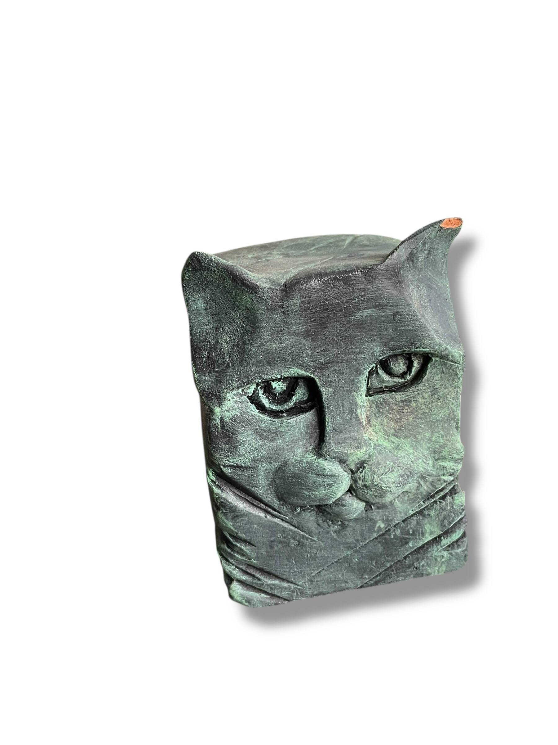 Cat Modernist Terracotta Sculpture