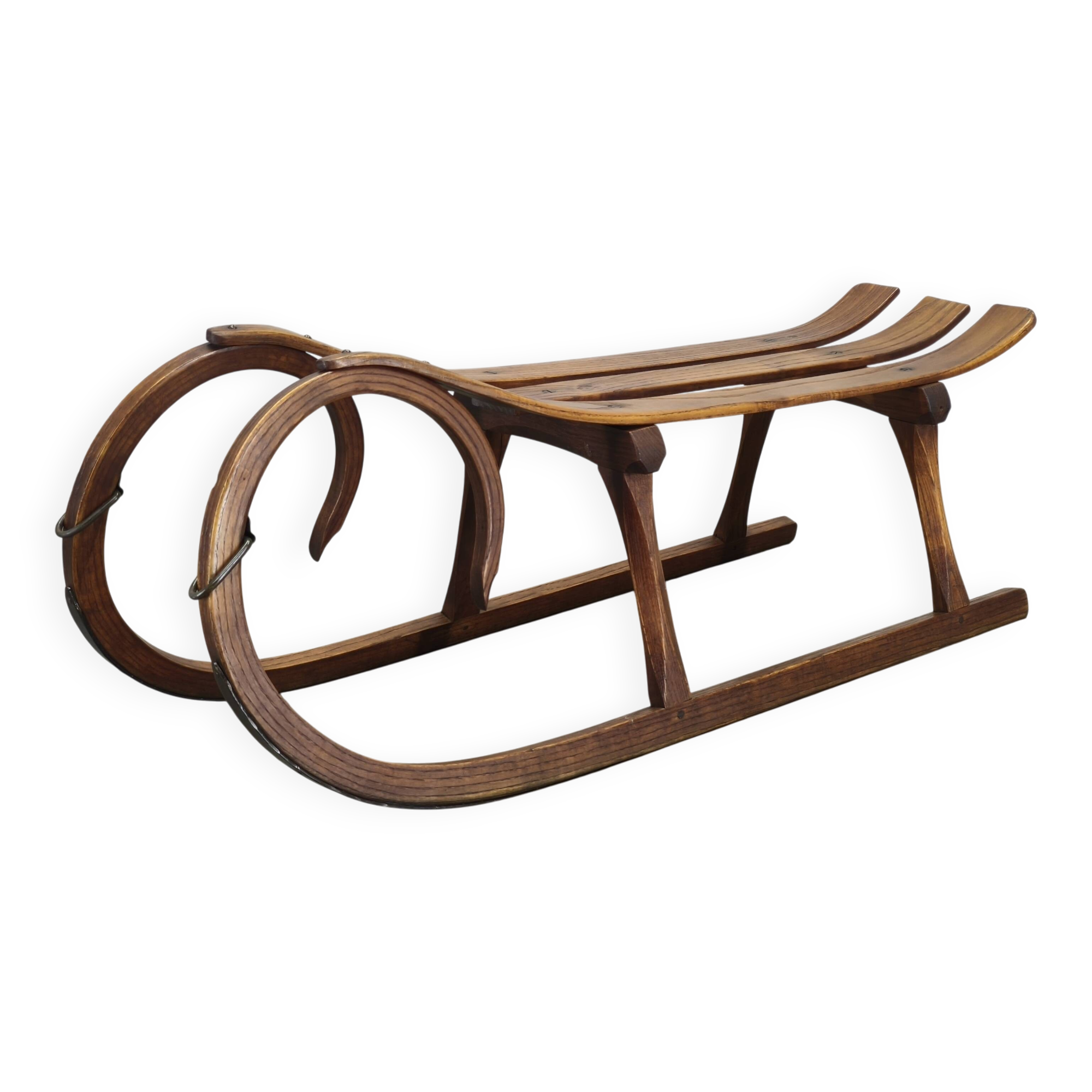 1930s Czech Oak Art Deco Sled