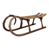 Luge Art Déco en chêne tchèque des années 1930