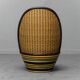 Garden armchair in 60s rattan wood