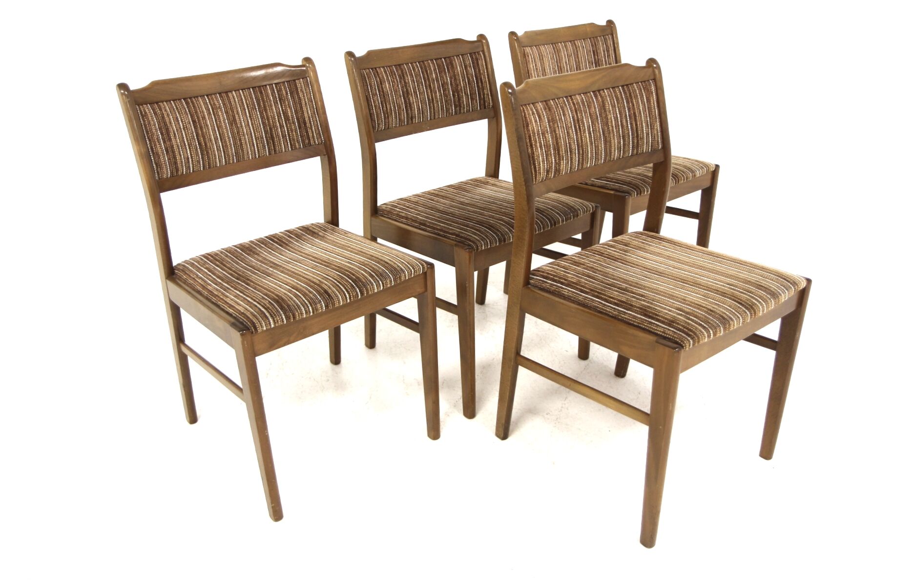 Set of 4 Scandinavian beech chairs, Sweden, 1960