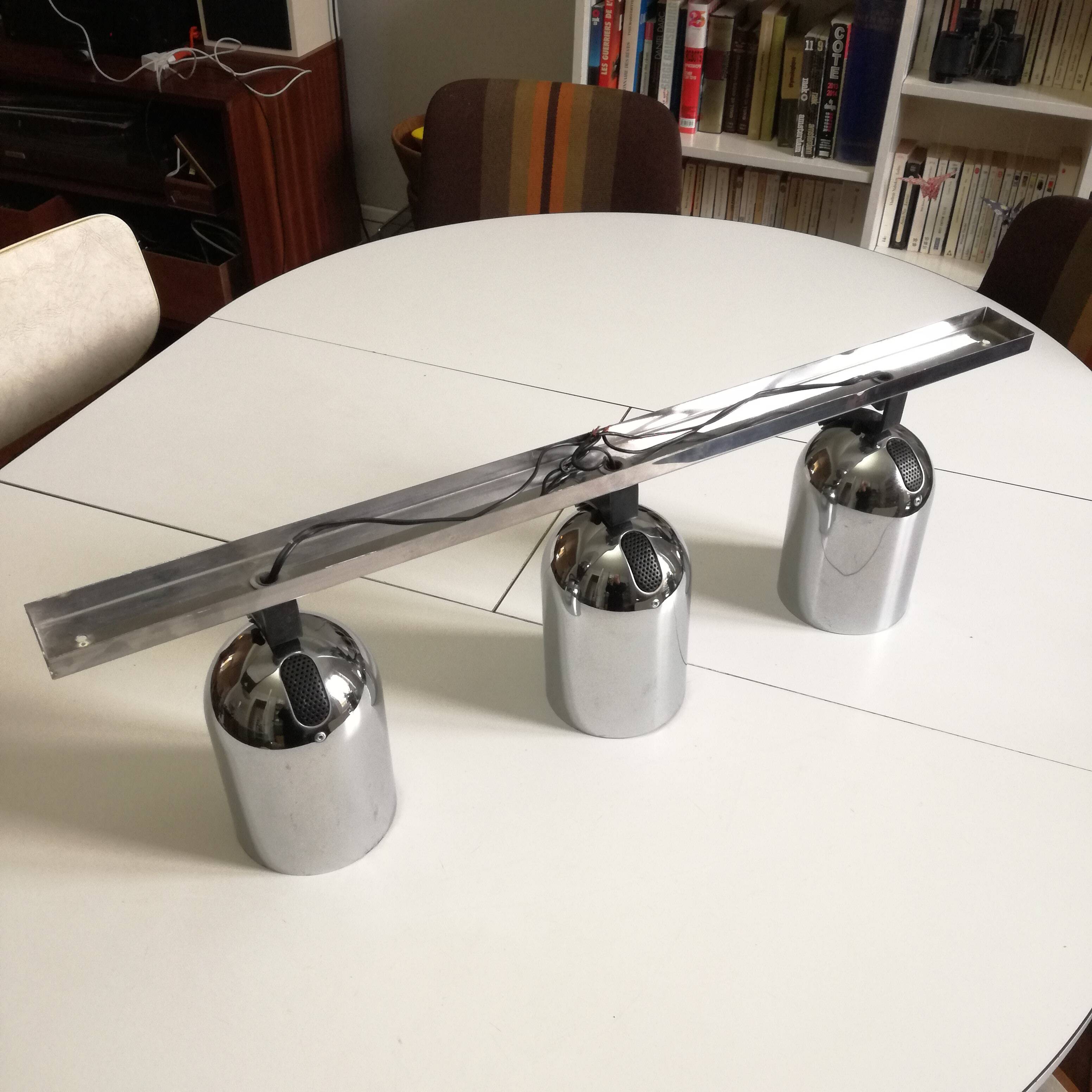 Chrome ramp with 3 adjustable spotlights, 1970