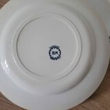 Set of 6 Terre de Fer plates from Sermaize