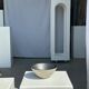 Duo of gray Indonesian ceramic bowls or salad bowls