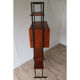 Bibliothèque vintage modulable avec étagères en bois et métal 1960