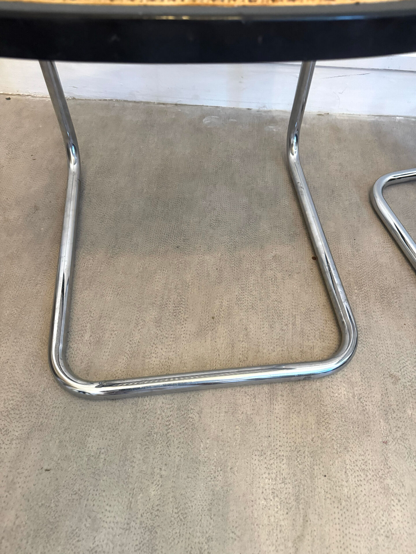 Pair of Marcel Breuer B32 Cesca chairs made in Italy.