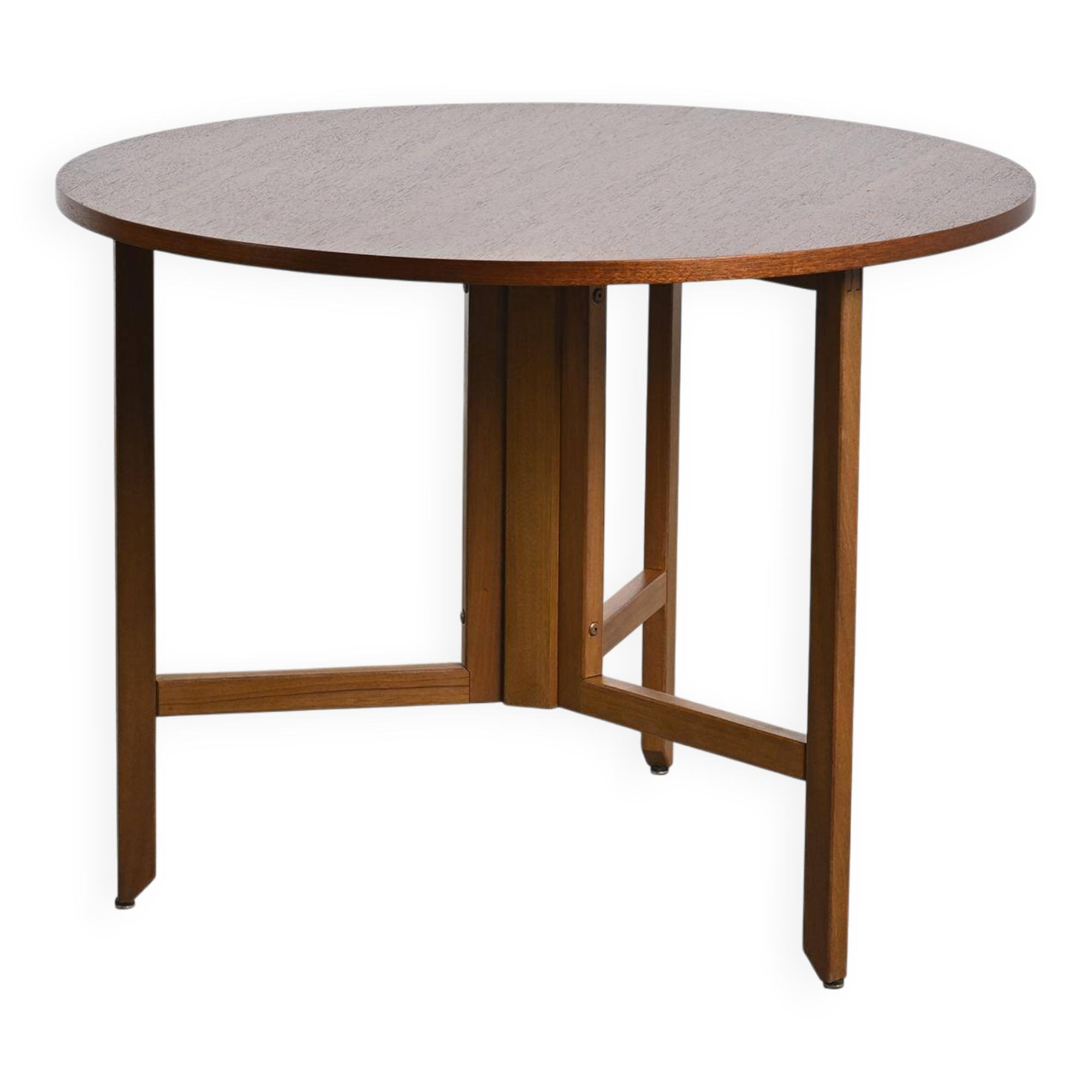 André Sornay round mahogany table, Sornay Furniture 1960