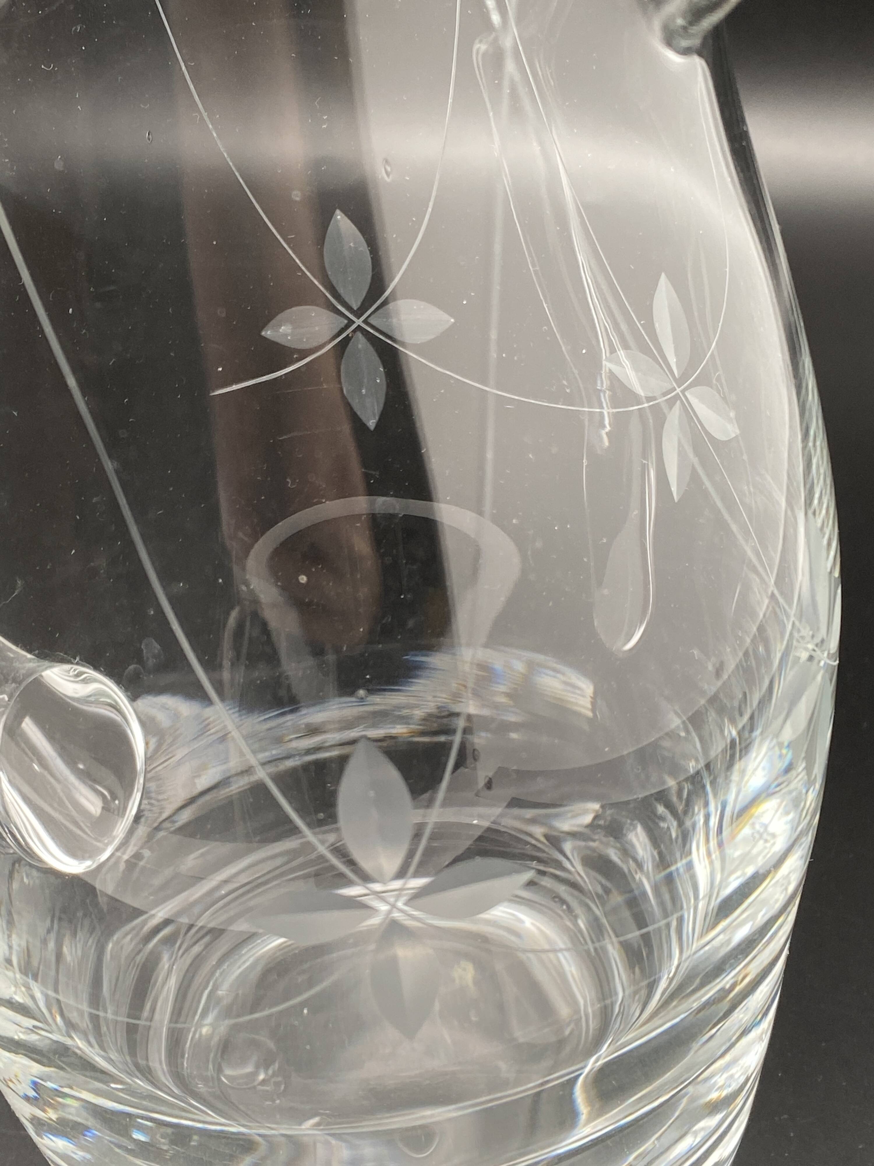 Fine chiseled glass carafe