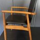 A Scandinavian teak skai chair from the 1960s for a vintage desk table.