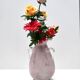 Postmodern pink scavo glass vase
