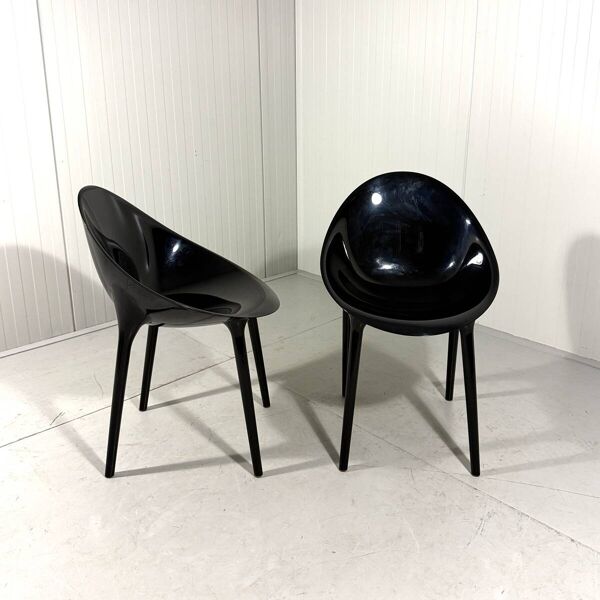 Chaises Super Impossible brillantes de Philippe Starck, Kartell Italie