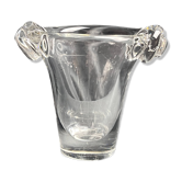 Daum, crystal vase with coiled sockets circa 1970