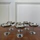 Set of 6 stainless steel footed bowls