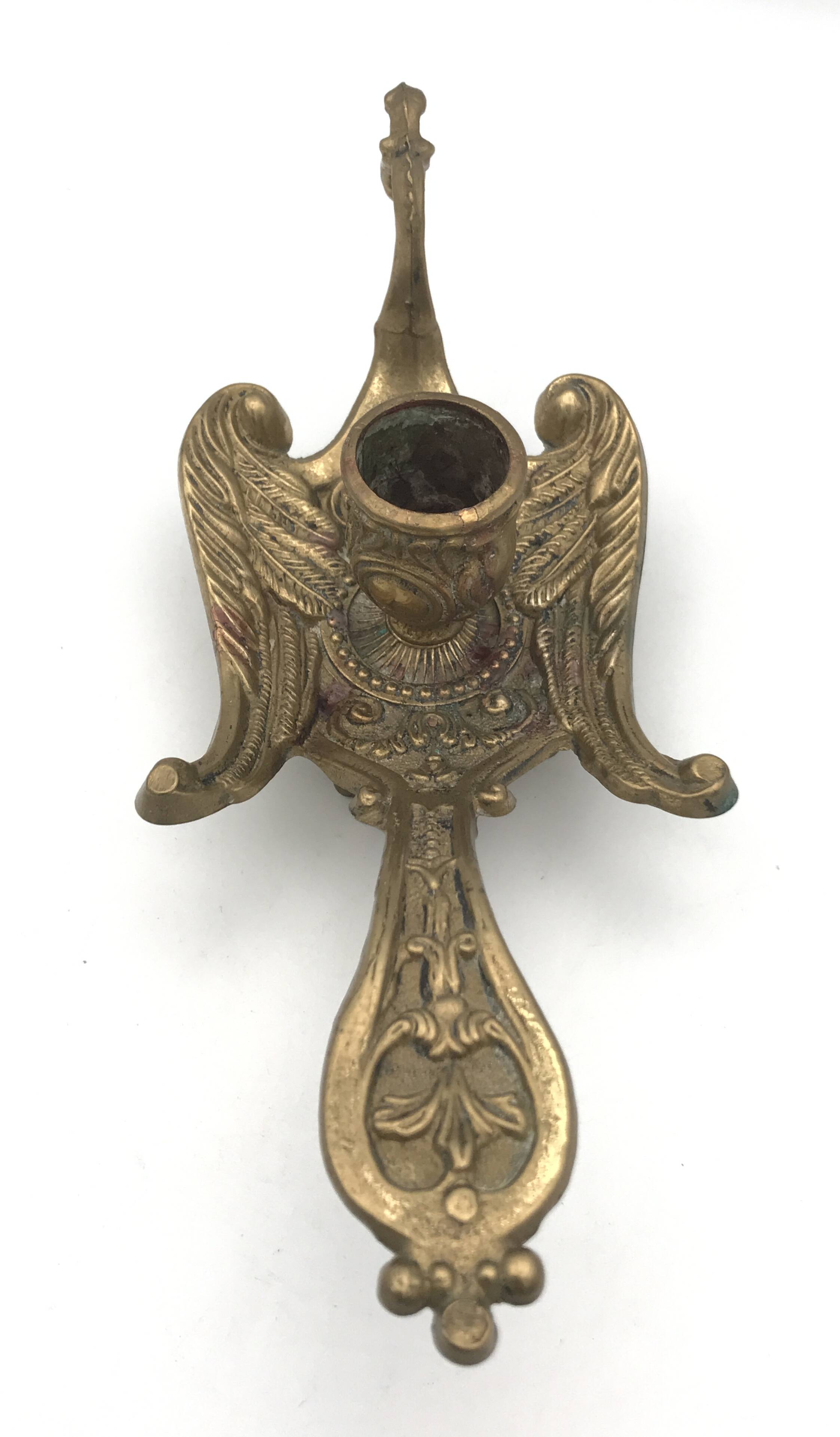 Solid Brass Hand Candle Holder