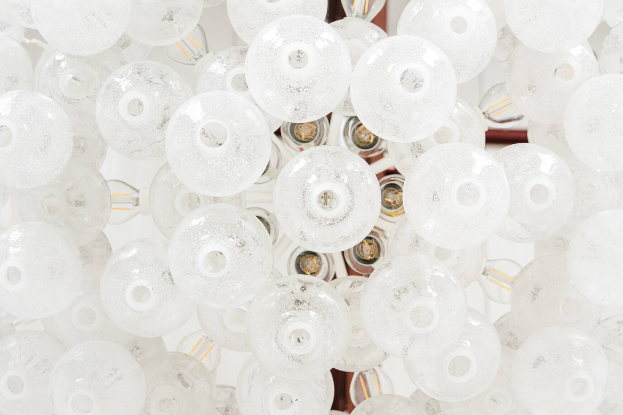 XL Tulipan Waterfall Glass Chandelier by Kalmar - Austria 1960s