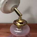 Vintage ceramic and glass tilting wall light