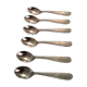 Box 6 small spoons, golden gold fin, style Louis XV