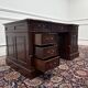 Classic English Partner Desk Green Leather