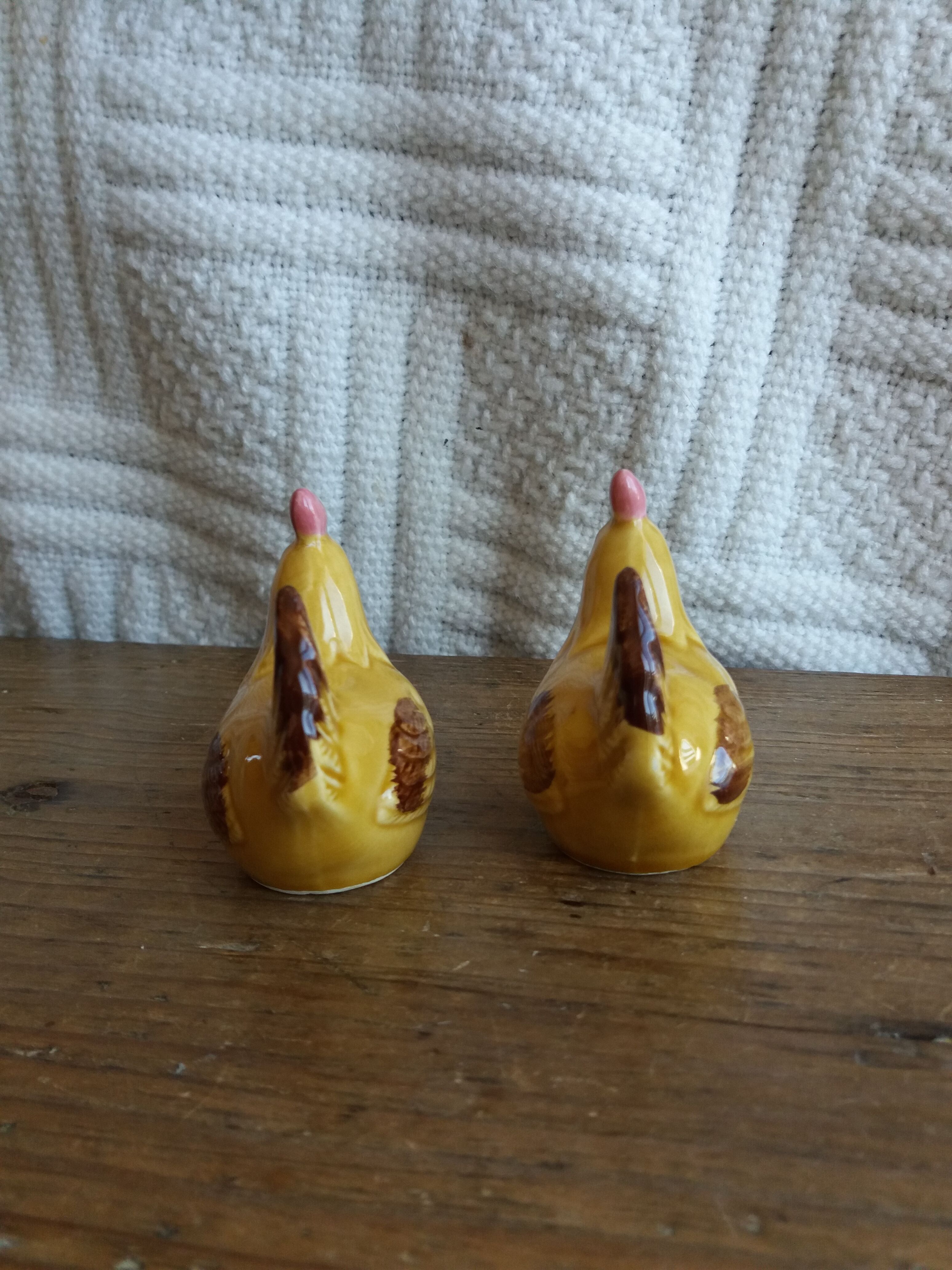 Salière poivrier zoomorphes poule barbotine