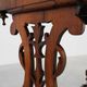Victorian Walnut Side Table with Inlaid Top and Pierced Scroll Ends, Englan