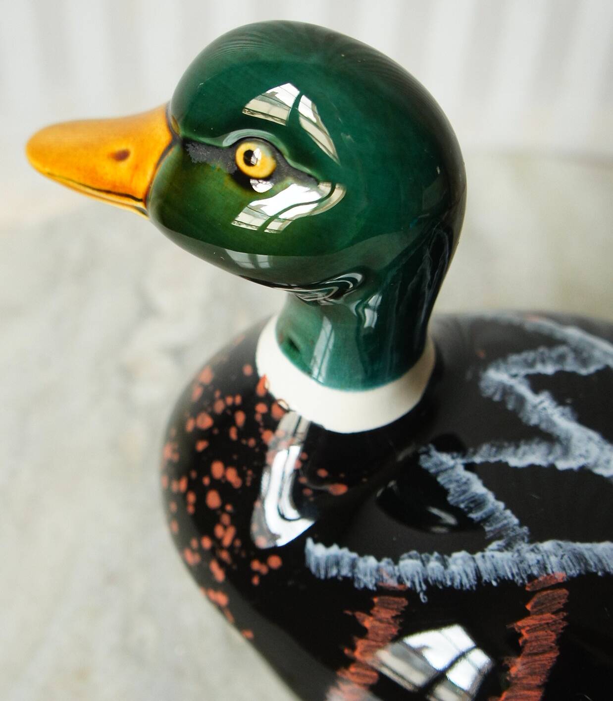 Michel Cougant, hand-painted zoomorphic ceramic