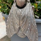 Silver metal fly ashtray