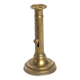 Brass candlestick with a column and bobeche.