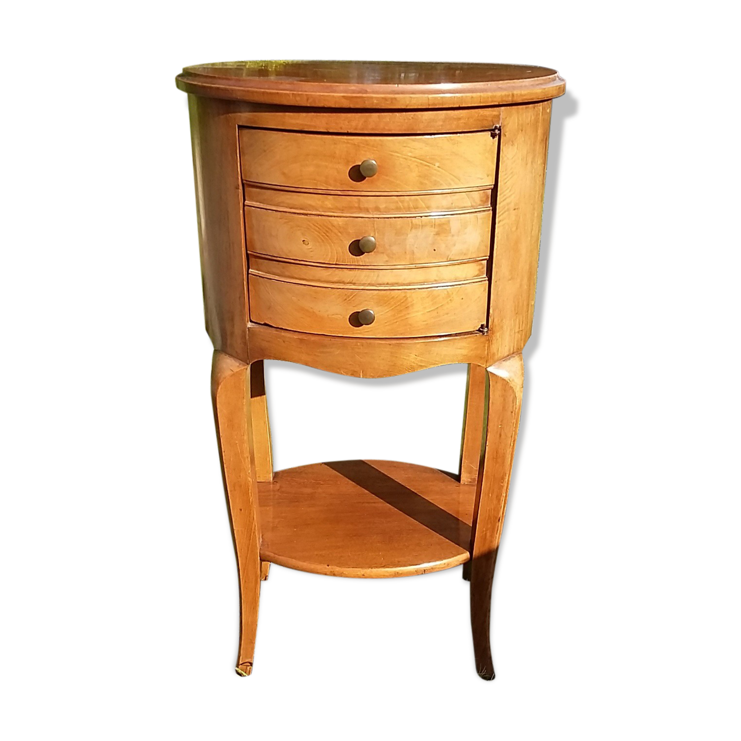 Ancienne table de chevet style Louis Philippe époque XXème marqueté