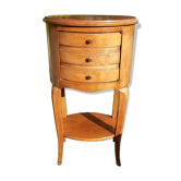 Ancienne table de chevet style Louis Philippe époque XXème marqueté
