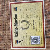 Saint Maclou Persian rug with flowers, wool velvet, burgundy, 240x330