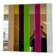 Andrea Lussoli — sculptural wall mirror in coloured glass, signed
