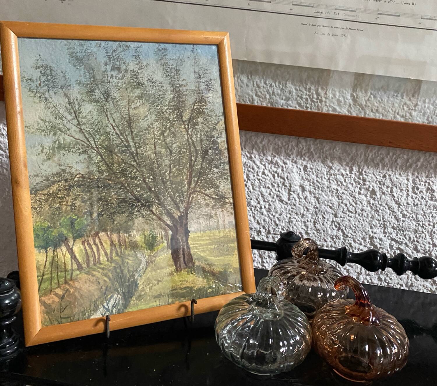 Signed watercolor dated 1894 landscape