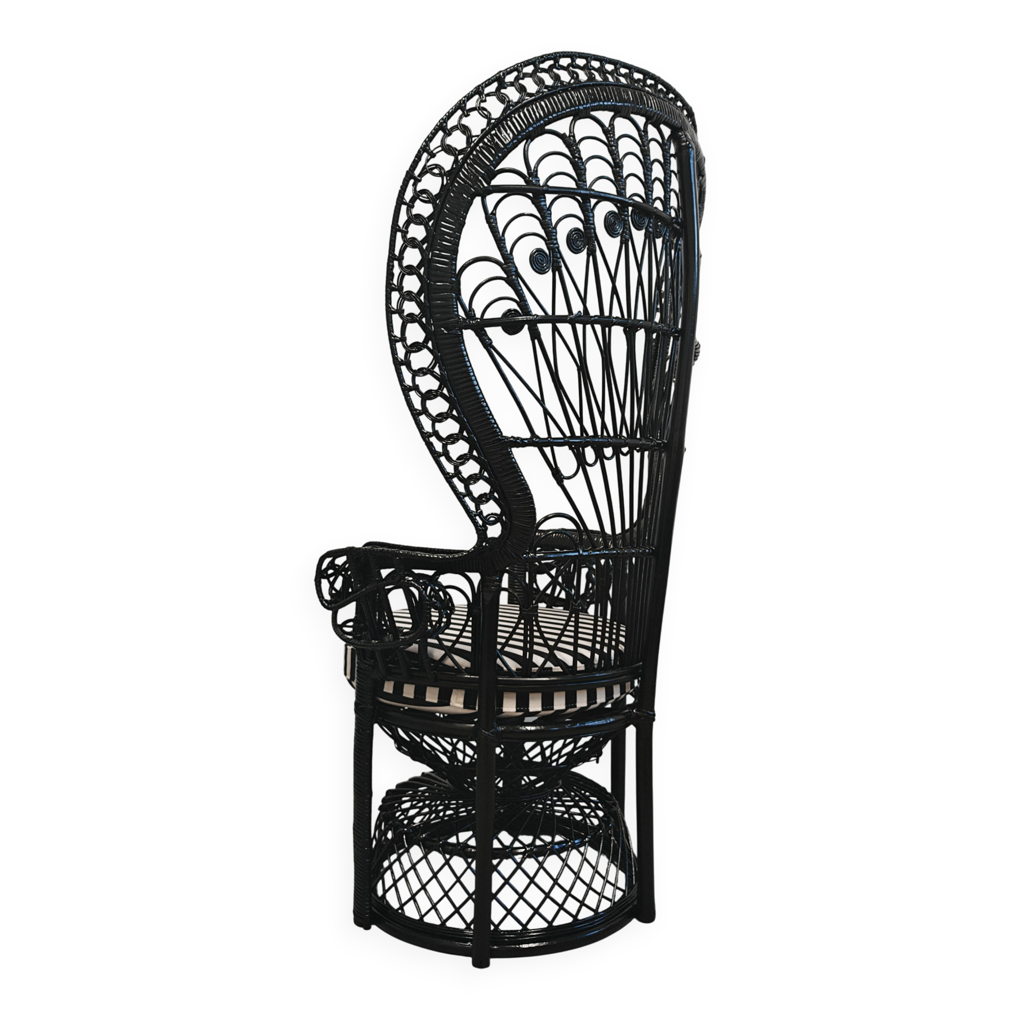 Vintage Emmanuelle chair in rattan 1970s