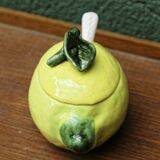 Slush mustard pot, lemon shape