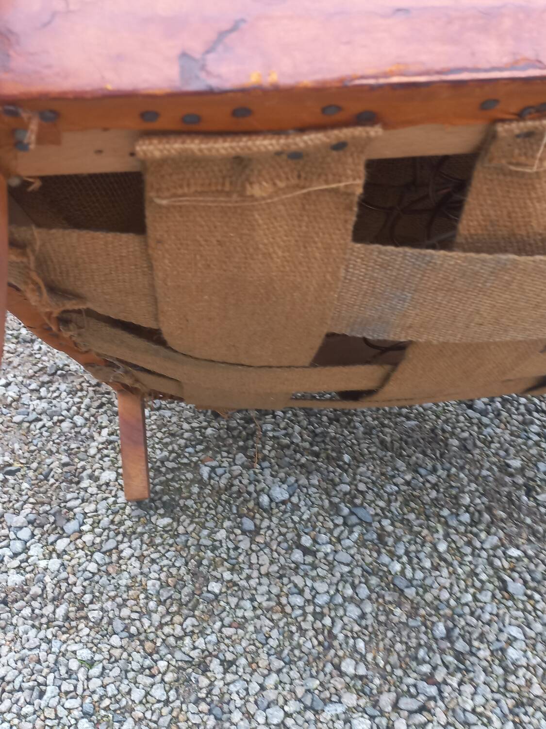 Art deco leather club chair from the 1930s