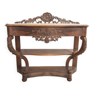 Console from the Napoleonic III era in walnut.