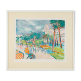 Hafenpromenade, Color Lithograph