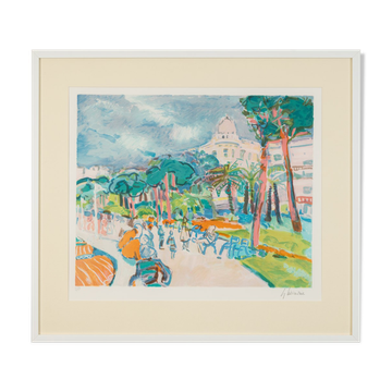Hafenpromenade, Color Lithograph