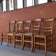 Ensemble de 5 chaises dépareillés en paille