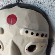 Masque coréen en bois – Souvenir de voyage – Décoration murale artisan